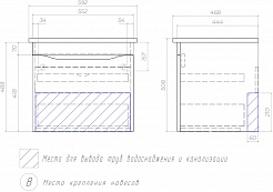 Vigo Мебель для ванной Grani 600-0-1 подвесная белая/дуб сонома – фотография-17